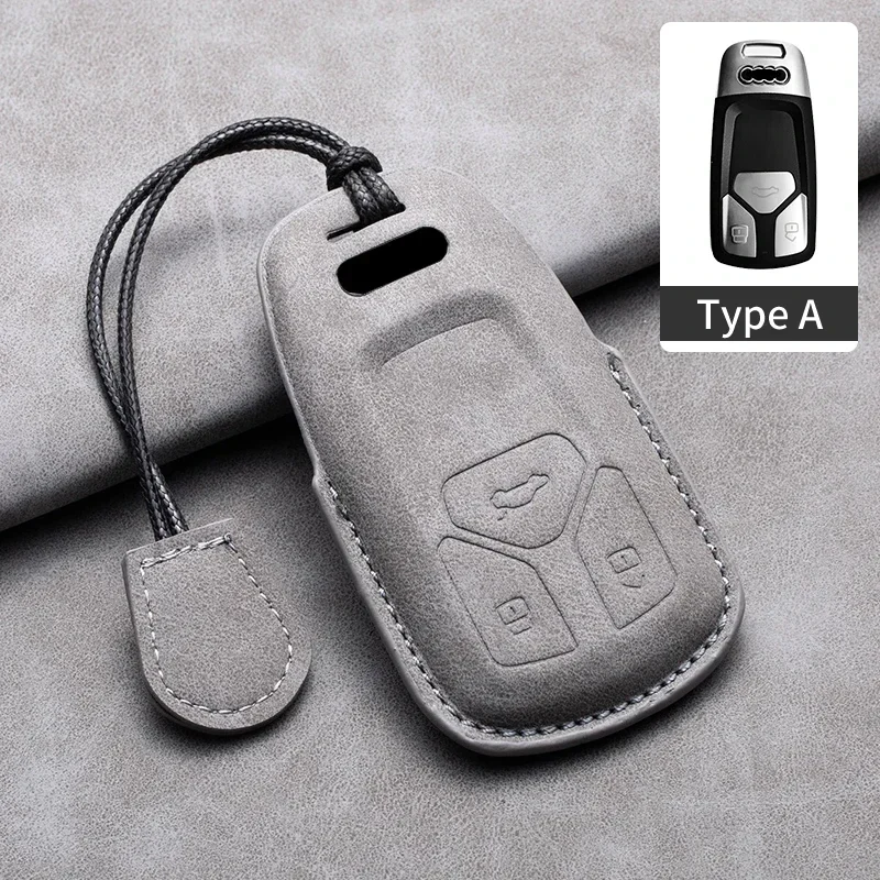 Кожаный чехол для смарт-ключа автомобиля с полным защитным чехлом для Audi A1 A3 A4 A5 A6 A7 A8 B9 8V 8W 8S Q3 Q5 Q7 S8 R8 TT TTS Брелок
