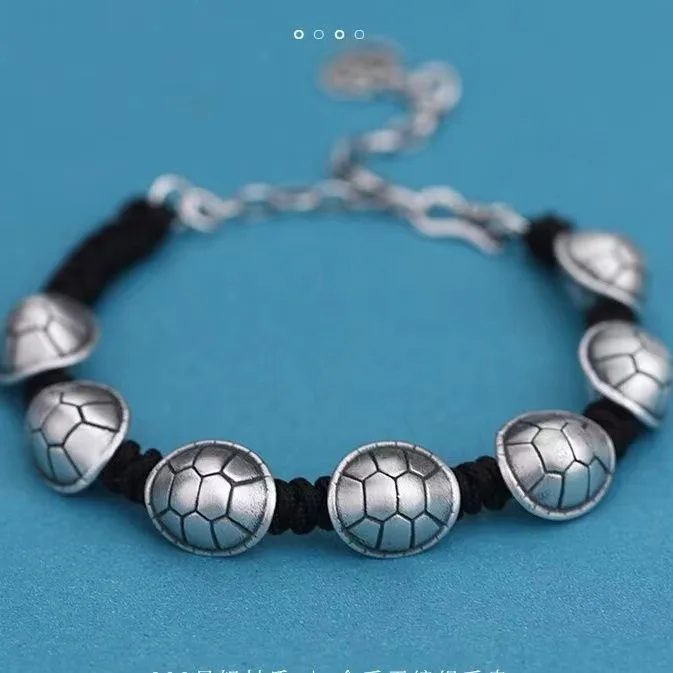 

Fujiatianxia Bracelet Men's Handwoven Turtle Shell Handstring Gift for Boyfriend's Birthday