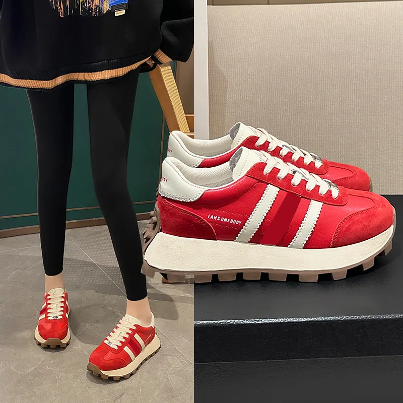 

Женская Весенняя обувь, новинка, разноцветные аргановые туфли, женская модная Универсальная Спортивная повседневная обувь на толстой подо...