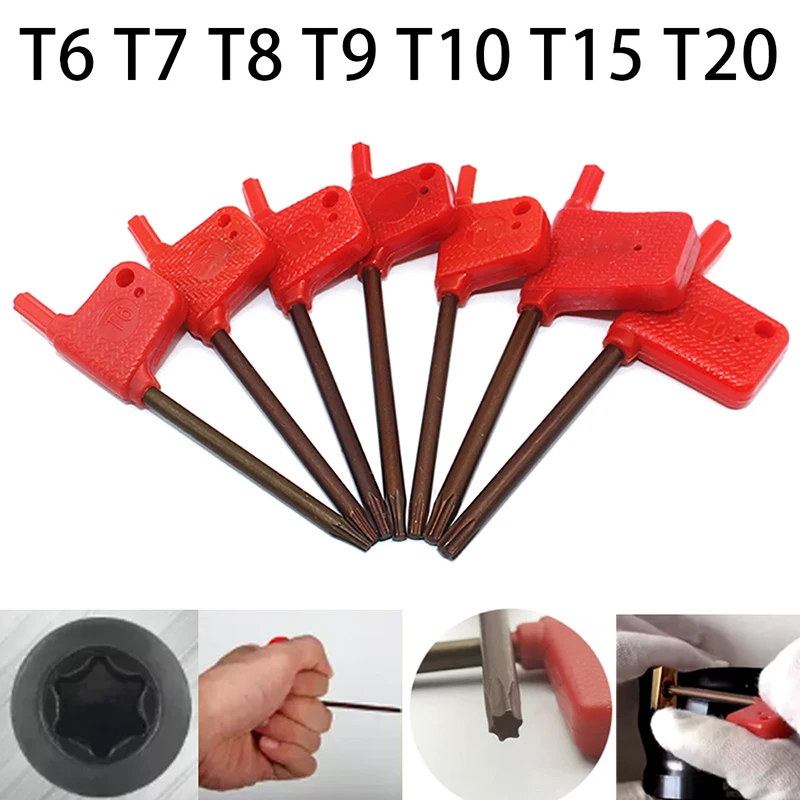 

T6 T7 T8 T9 T10 T15 T20 Turning Red Flag Torx Wrench Screw Wrench CNC Lathe Turning Toolholder Tool Accessory