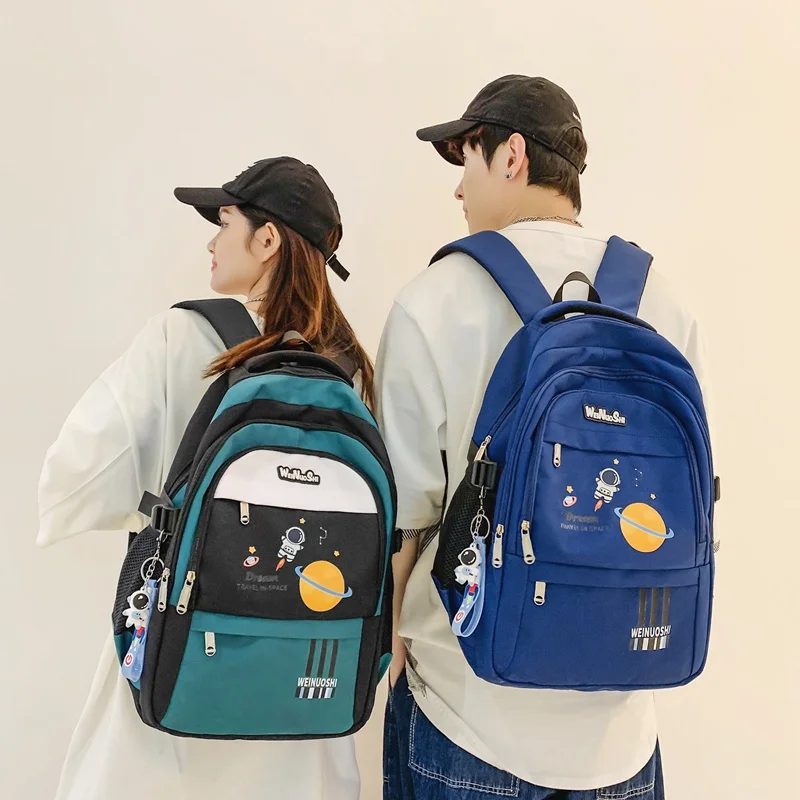 

Nylon Women Backpack Trendy Print School Bag for Girls Waterproof Travel Backpacks Large Capacity Student Bookbags Mochila