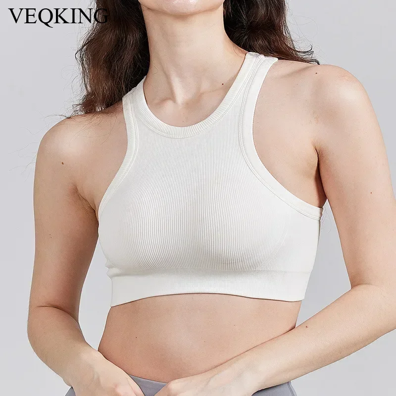 VEQKING Женский спортивный бюстгальтер Racer Back из нейлона и спандекса