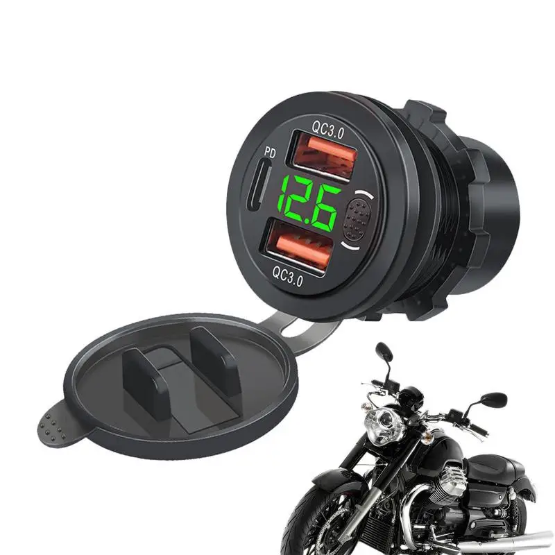 

Motorcycle Charger Motorcycle Car Adapter Charger Fast Charging Car Phone Charger Portable Fast USB Car Adapter For Cellphone
