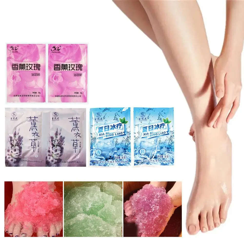 

60g Rose Bubble Bath Powder Foot Bath Crystal Mud Body Foot Skin Care SPA Bath Salt Exfoliation Scruber