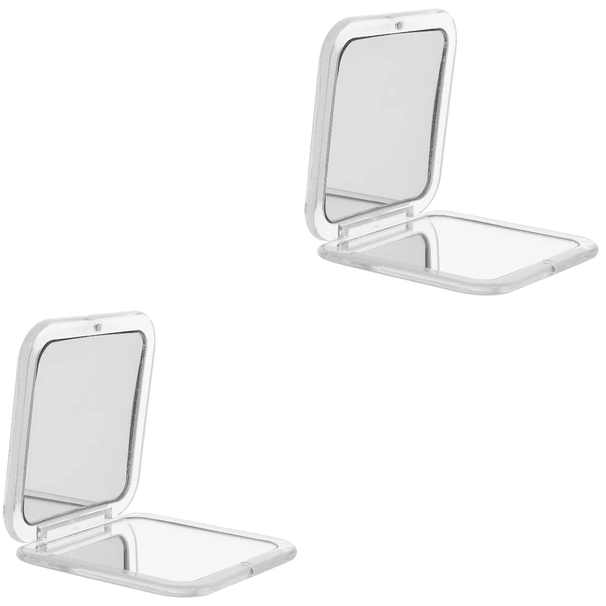 2pcs Folding Make Up Mirrors Girl Mini Purse Portable Mirror Outdoor Travel Mirror