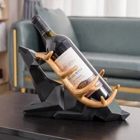 nordic deer statue wine rack home accessories for living room resin sculpture indoor figurines room accessories desk decor