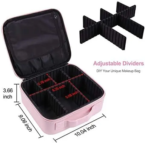 Makeup Organizer  Makeup Case Travel Makeup Bags Organizer for Women Professional  Cosmetic Bag Train Case Box Storage Pink Port