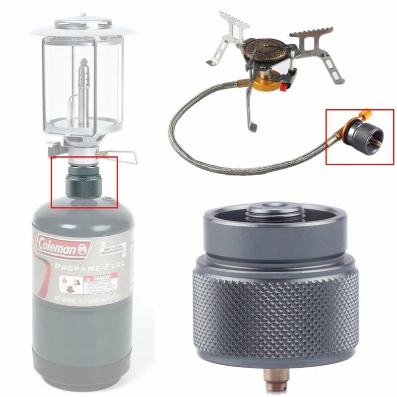 

1pcs Outdoor Stove Gas Adapter Split Stove Converter Gas Tank Adaptor For Camping Cooking Picnic Camping Equipment
