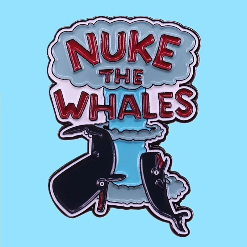 

Funny Whale Comedy Animation Scene Enamel Brooch Pin Jacket Lapel Metal Pins Brooches Badges Exquisite Jewelry Accessories