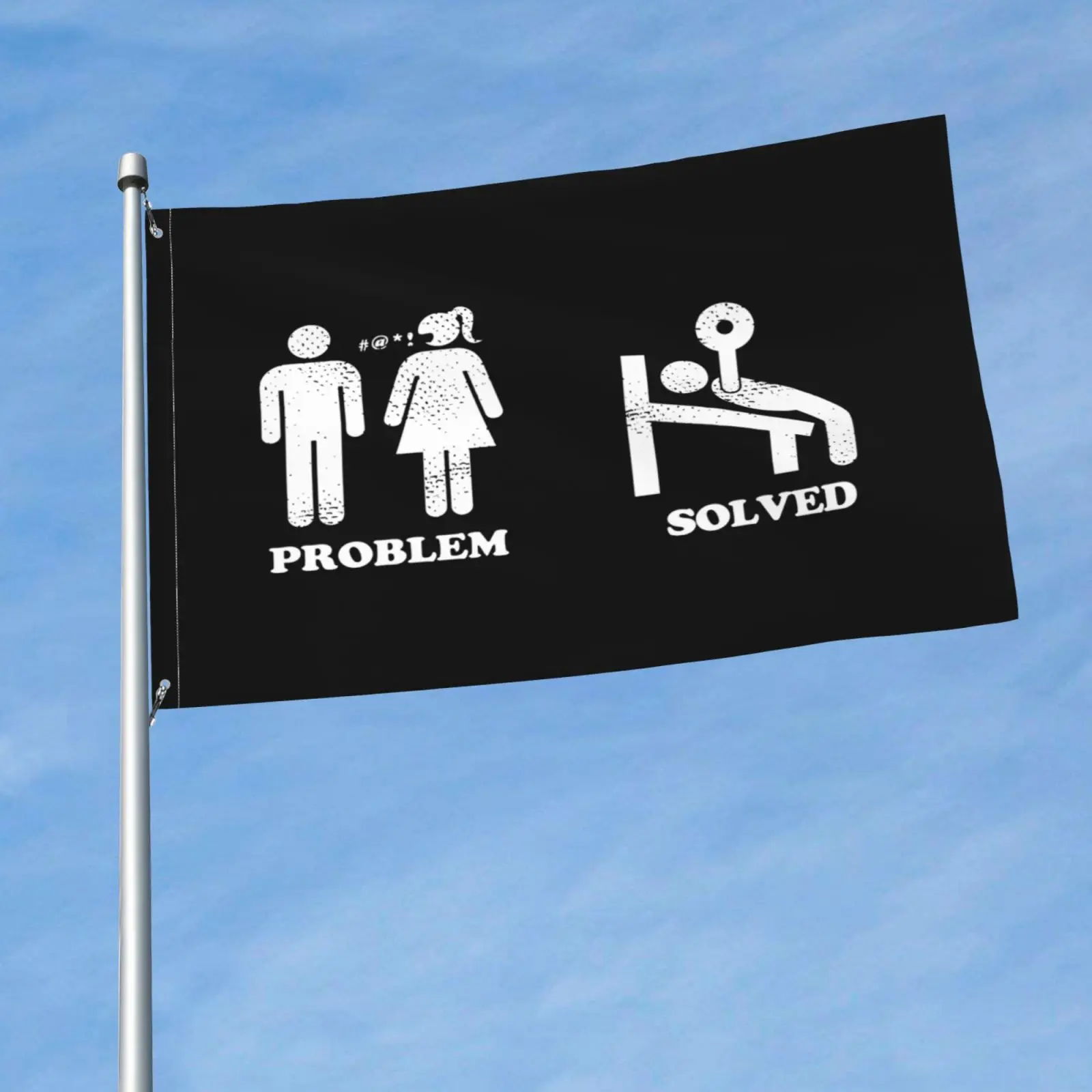 Флаг "Проблема решена" для тренировок в тренажерном зале, бодибилдинга, декора на день рождения, яркий цвет на продвижение.