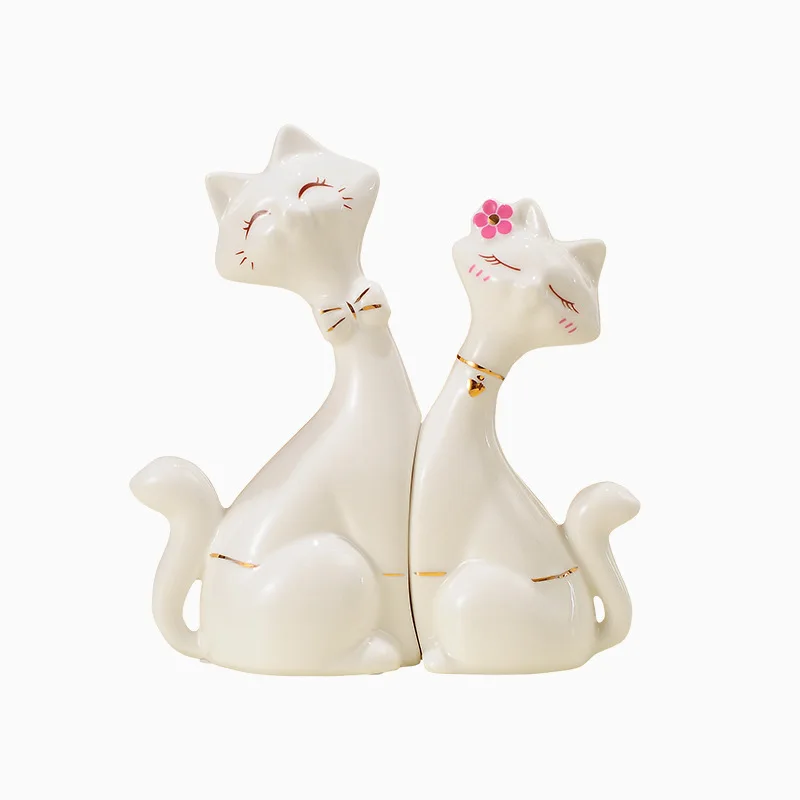 

Ceramic Lovers Cat Ornaments Cute Cat Stars Crafts Ornaments Creative Home Living Room TV Cabinet Wine Cabinet Decorations