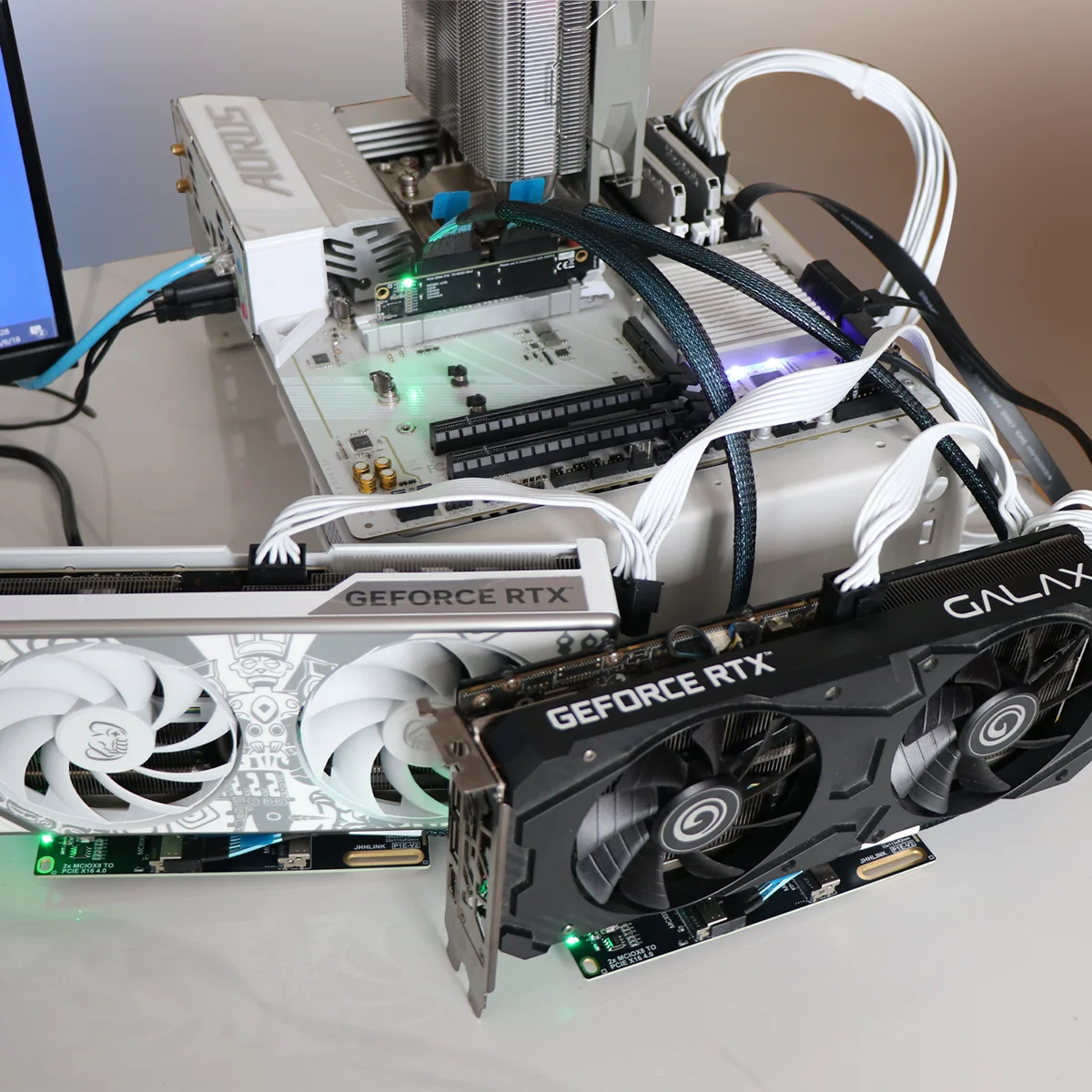 Кабель PCIe 5.0 4.0 MCIO 8i X8 высокоскоростной 74-контактный для передачи данных, MCIO-MCIO 8X, штекер-штекер, 50 см, для внешних NVMe SSD и серверов, PCIe Gen54 (art.: 3920dbcc1bb3f) - 3920dbcc1bb3f