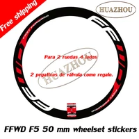 wheelset stickers for ffwd f5r antifade vinyl mtb road bike cycling accessories decals suitable for 50mm rim depth free shipping