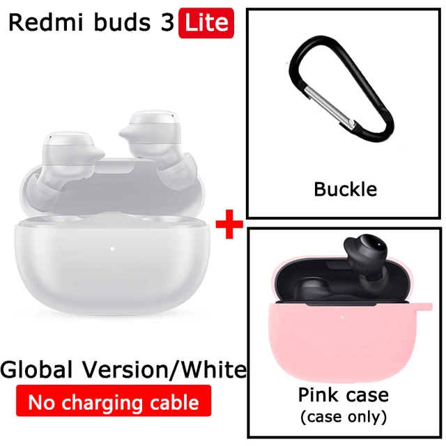 Xiaomi Redmi Buds 3 Lite White Global version + Pink Case