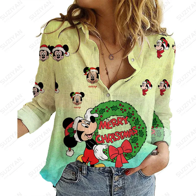 

Женская рубашка с длинным рукавом, с принтом