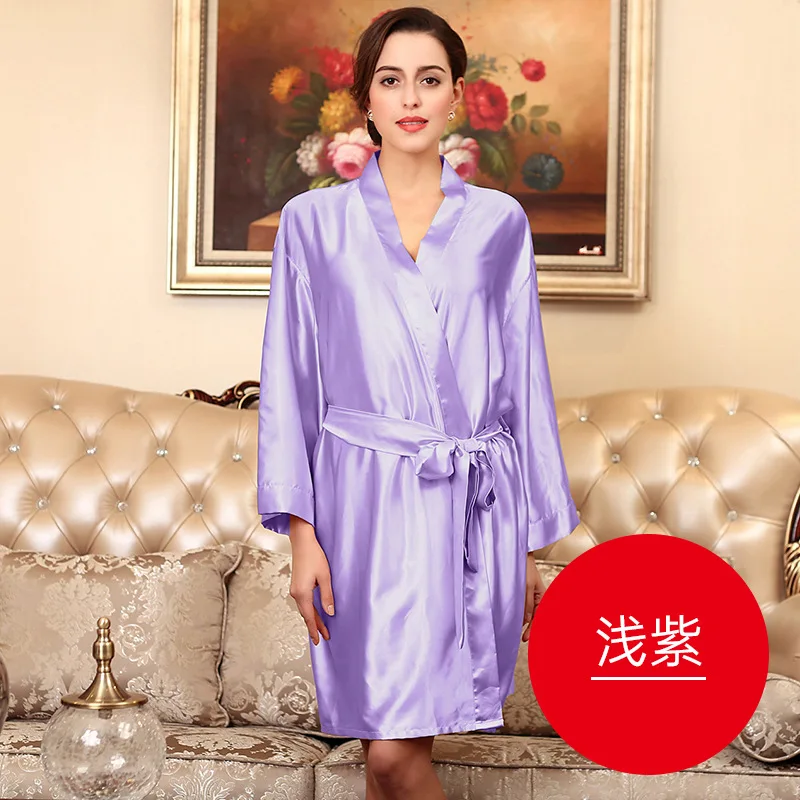 Robe Night Dress Women Silk Satin Vestidos De Novia Pijamas Sleepwear Bathrobes Kimono Bridesmaid Gift Light Covering Robes 2022