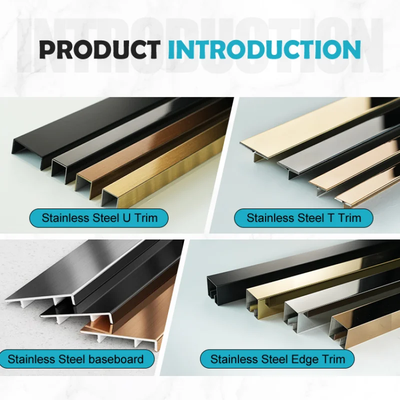 Под заказ. 304/г-образные U-образные декоративные линии с круглыми краями из