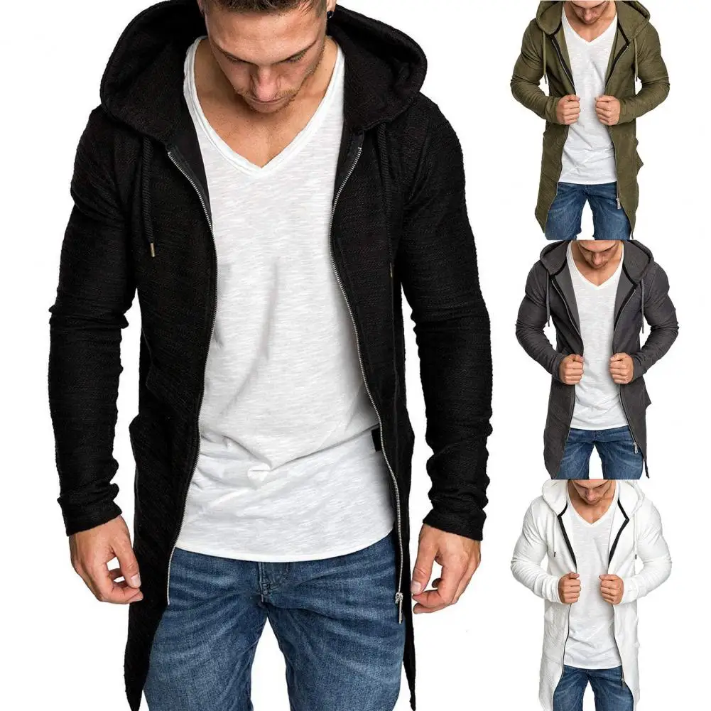 

Great Coat Slim Spring Coat Solid Color Swallowtail Spring Coat Zipper