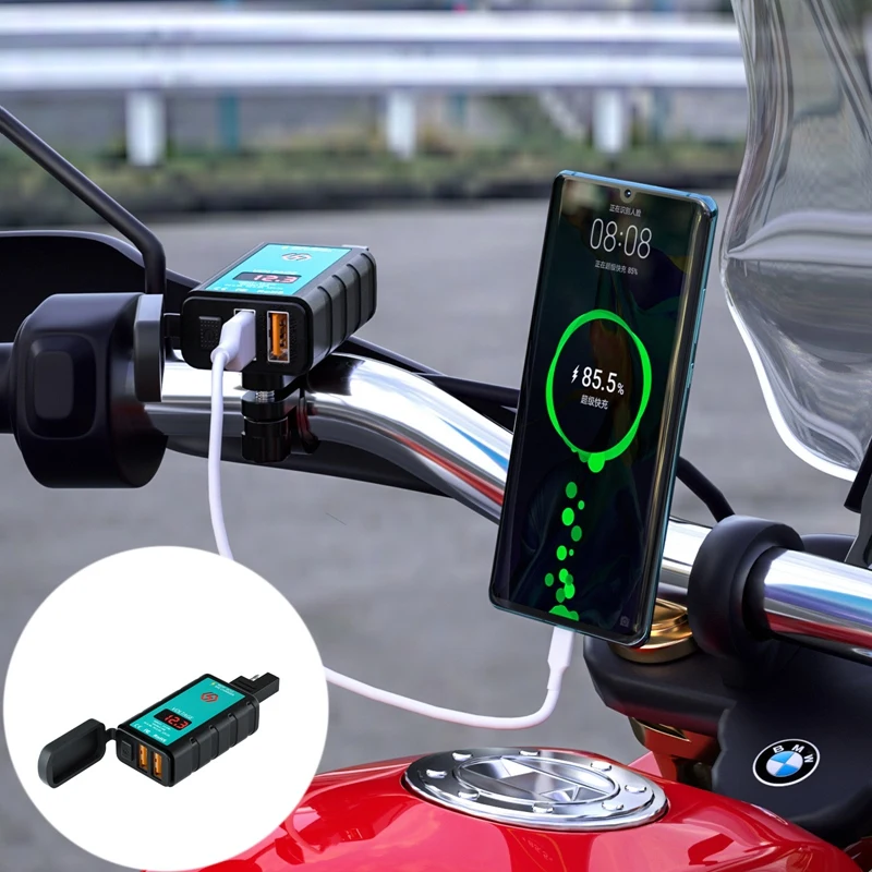 

Зарядное устройство 12-24 В для мотоцикла с светодиодный USB-портами 3,4/а