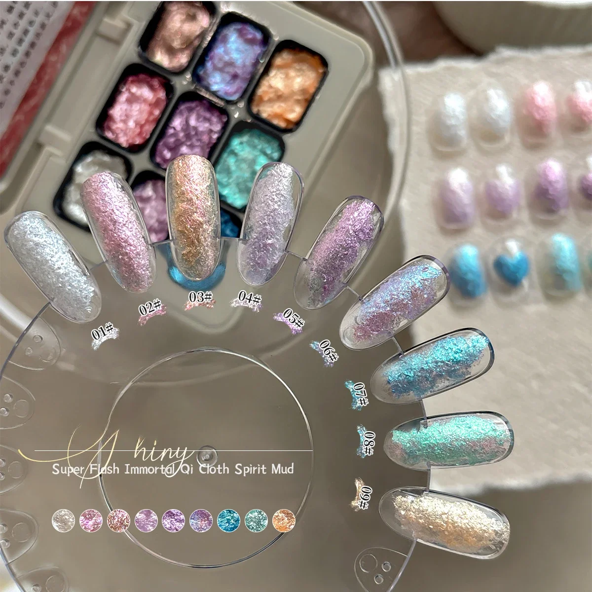 9 цветов дизайн ногтей Aurora Fairy пудра крем весна лето для профессионального