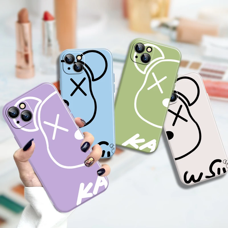 

Cute Lovely Bear iPhone Case For iPhone 12 13 11 Xr 2020 Plus 7 SE Xs XR X 6s 6 12 Mini 8 ProMax Max Cover Fashion Coque Mirror