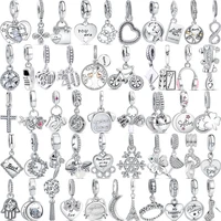 92 style pendants moon crown snowflake family tree solid color beads fit original brand charms bracelet diy 925 silver jewelry