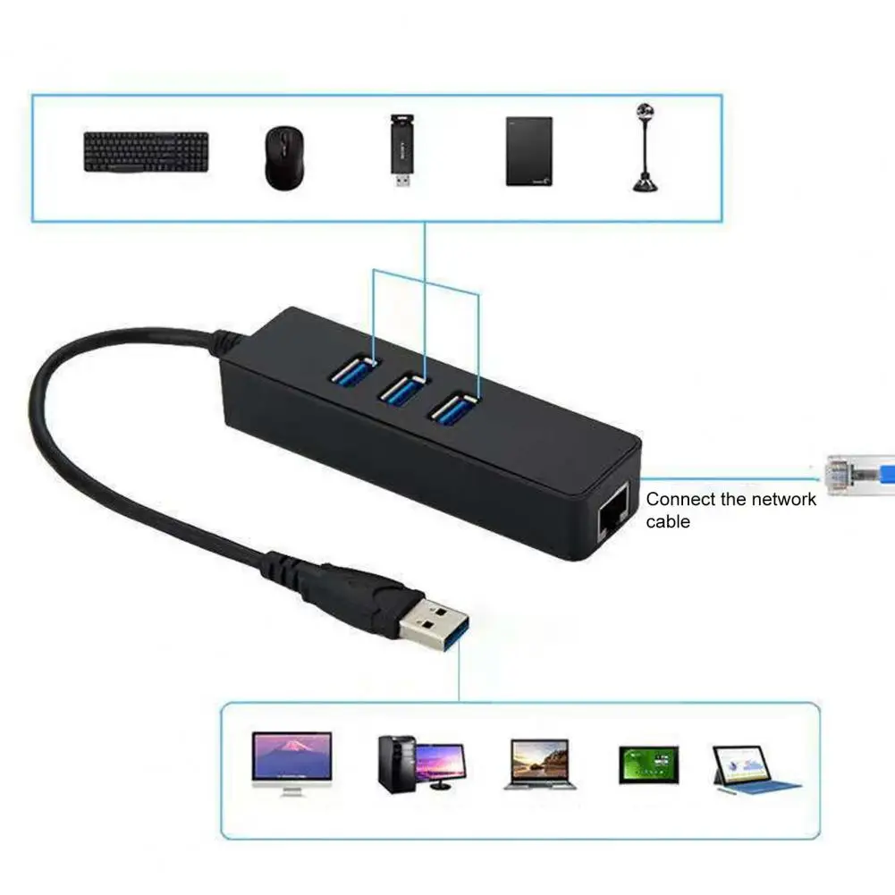 

Компактная док-станция USB3.0 на RJ45 для ноутбука, Ethernet, широкая совместимость, гигабитный Ethernet-конвертер