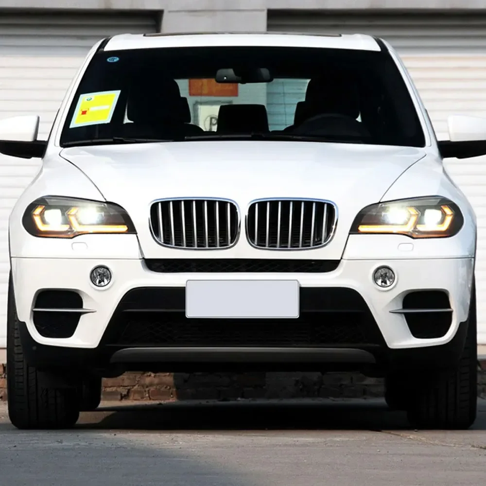Автозапчасти для BMW X5 E70 фары 2007-2013 двойной L стиль 2023 сменный DRL-проектор
