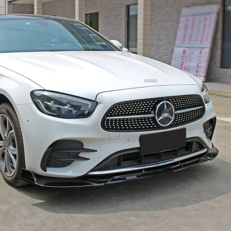 Новый! Глянцевый черный сплиттер для Benz W213 спойлер на передний бампер юбка E200 E300