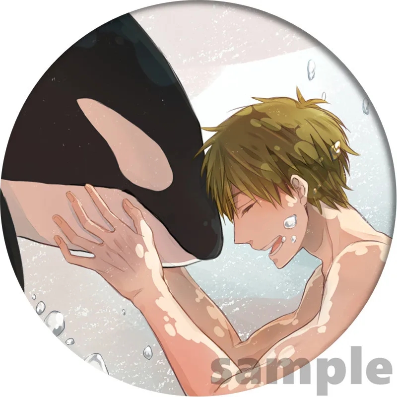 Аниме Free!Iwatobi значок косплея брошь Тачибана Макото значки на булавке для одежды