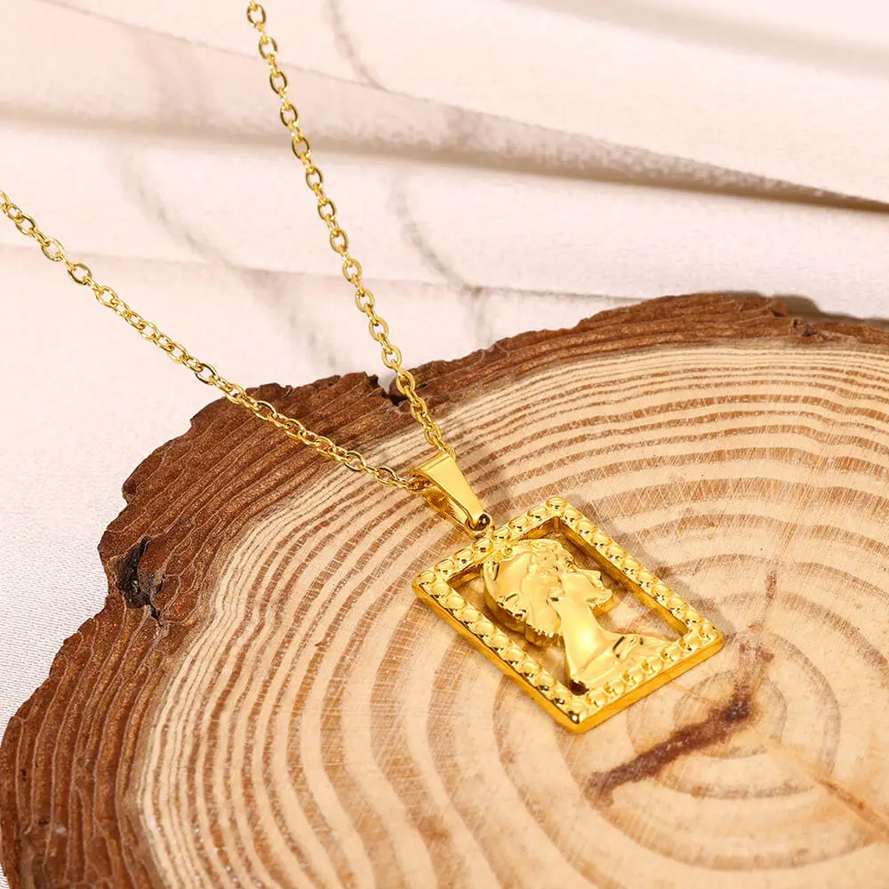 Модное квадратное женское ожерелье подвеска-чокер ювелирные изделия из