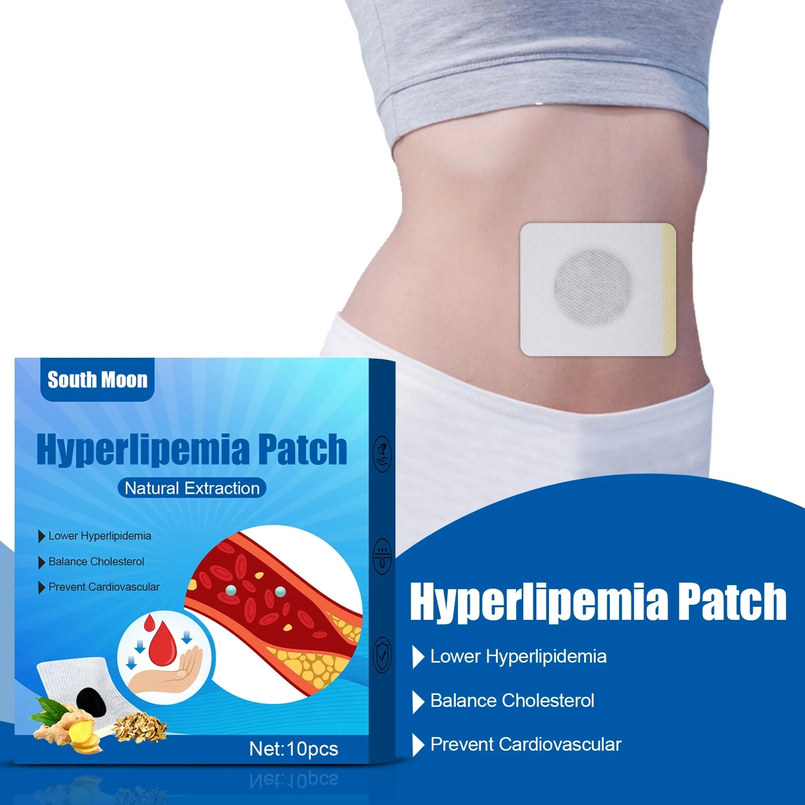 

Chinese Plaster Hyperlipemia Patch Fat-free Health Care Paste Lower High Blood Pressure Stickers Balance Blood Vessel Lipids