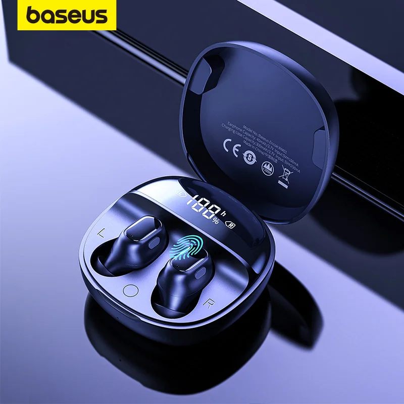 

Baseus WM01 Plus Wireless Headphone TWS Bluetooth Earphones Stereo Sport Waterproof Noise Canceling Earbuds LED Digital Display