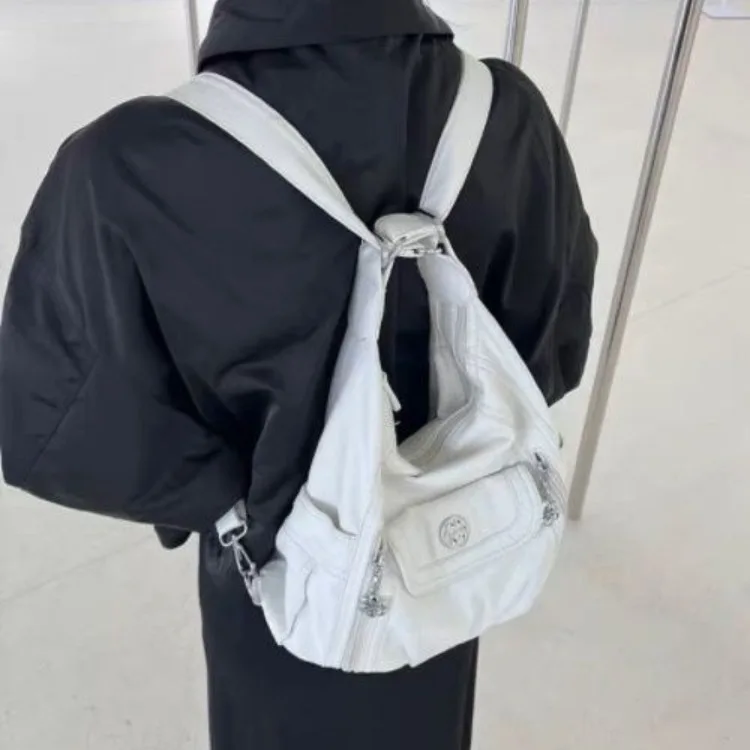

Vintage Simple Large Capacity Crossbody Bag Y2k Fashion Pu Leather Shoulder Bags College Style Shopper Women's Handbags