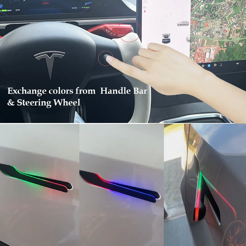 

SATONIC V7Max Беспроводная автоматическая дверная ручка Электрический автоматический руль для Tesla Model Y 3 Highland M3 OTA Водонепроницаемый BT5.0