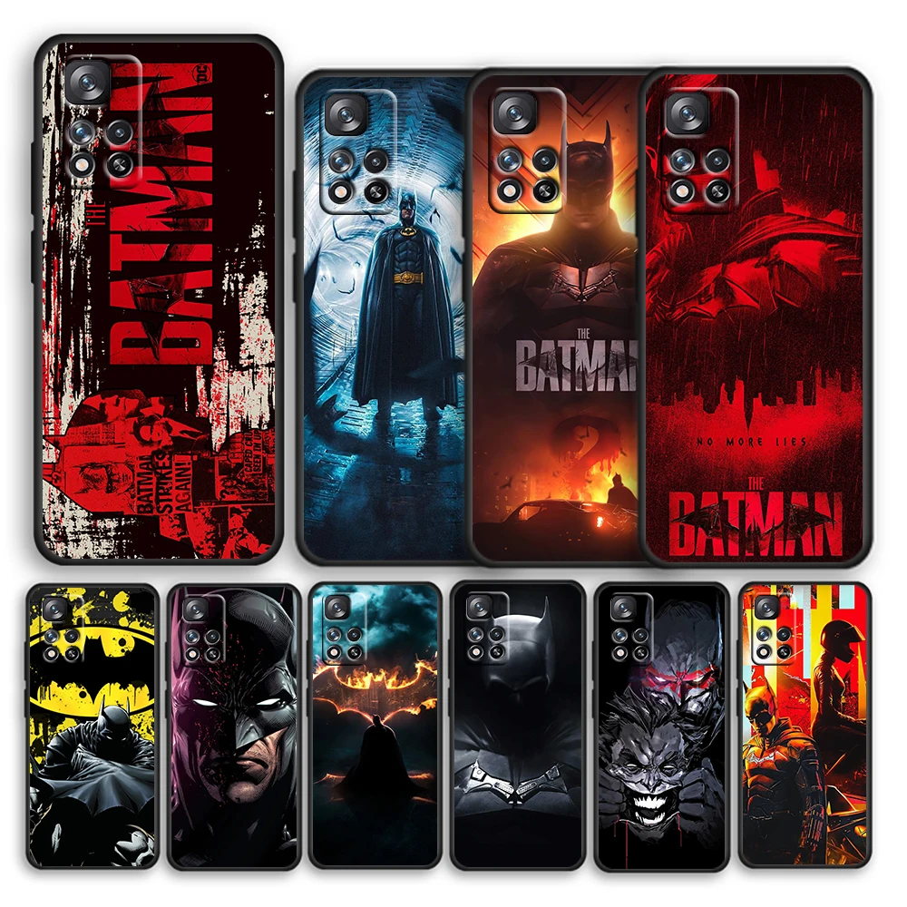 

DC Cool Superhero Batman Black Phone Case For Xiaomi Redmi Note 12 11E 11S 11 11T 10 10S 9 9T 9S 8T 8 Pro Plus 5G Cover Shell