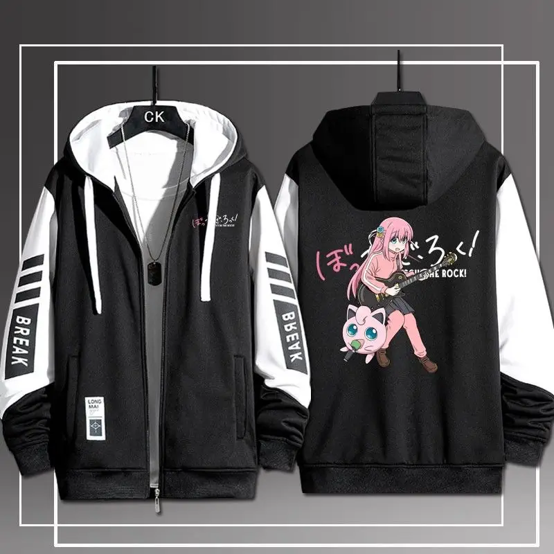 Толстовка Bocchi с надписью The Rock Pokemon худи готовое Hitori джигги-фонарик кардиган