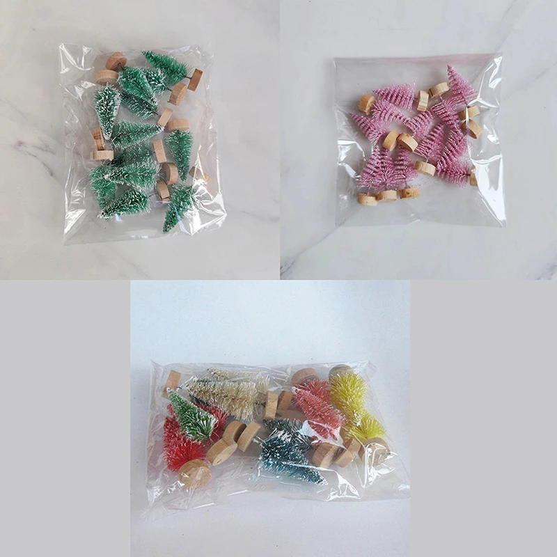 

12 шт., декоративные настольные украшения для новогодней ёлки