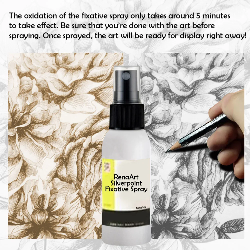 

Protective Coating Stationery Quick Dry Liquid Long Lasting Prevent Smudging Fixative Spray For Artist 30ml 100ml Art Supplies