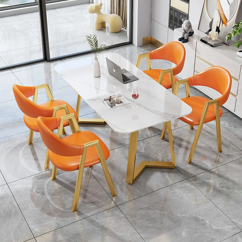 

Outdoor Library Dining Table Office Balcony Gold Hotel Lobby Coffee Tables Nordic Waterproof Metal Mesas De Jantar Furniture