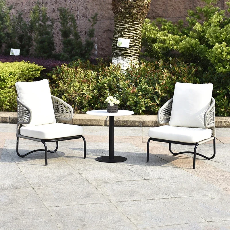 Роскошный садовый диван-стул из 3 предметов для улицы устойчивый к атмосферным