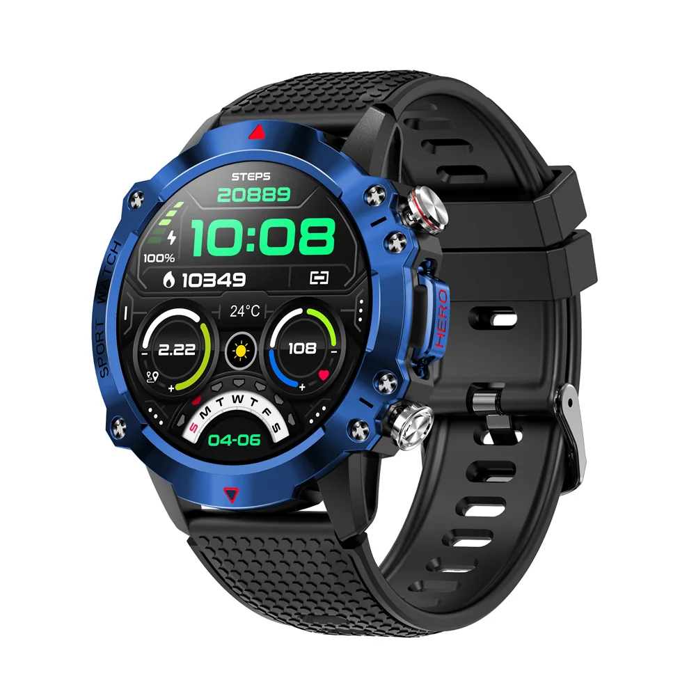 

KR10 Smart Watch Men 2023 BT5.1 1.39Inch Bluetooth Call Sports Modes 450mah Life Waterproof Health Monitoring Smartwatch