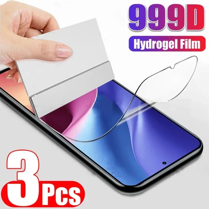 3Pcs Hydrogel Film For Realme Nazro N61 C61 13 Pro Plus GT 6 Global China V60 V60s Screen Protectors