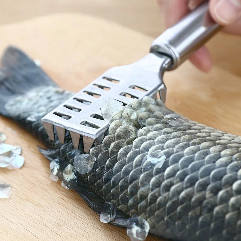 

Stainless Steel Fast Cleaning Fish Peeler Scale Remover Seafood Crackers Fish Scaler Cleaner Planet Skin Brush Scraper Tool