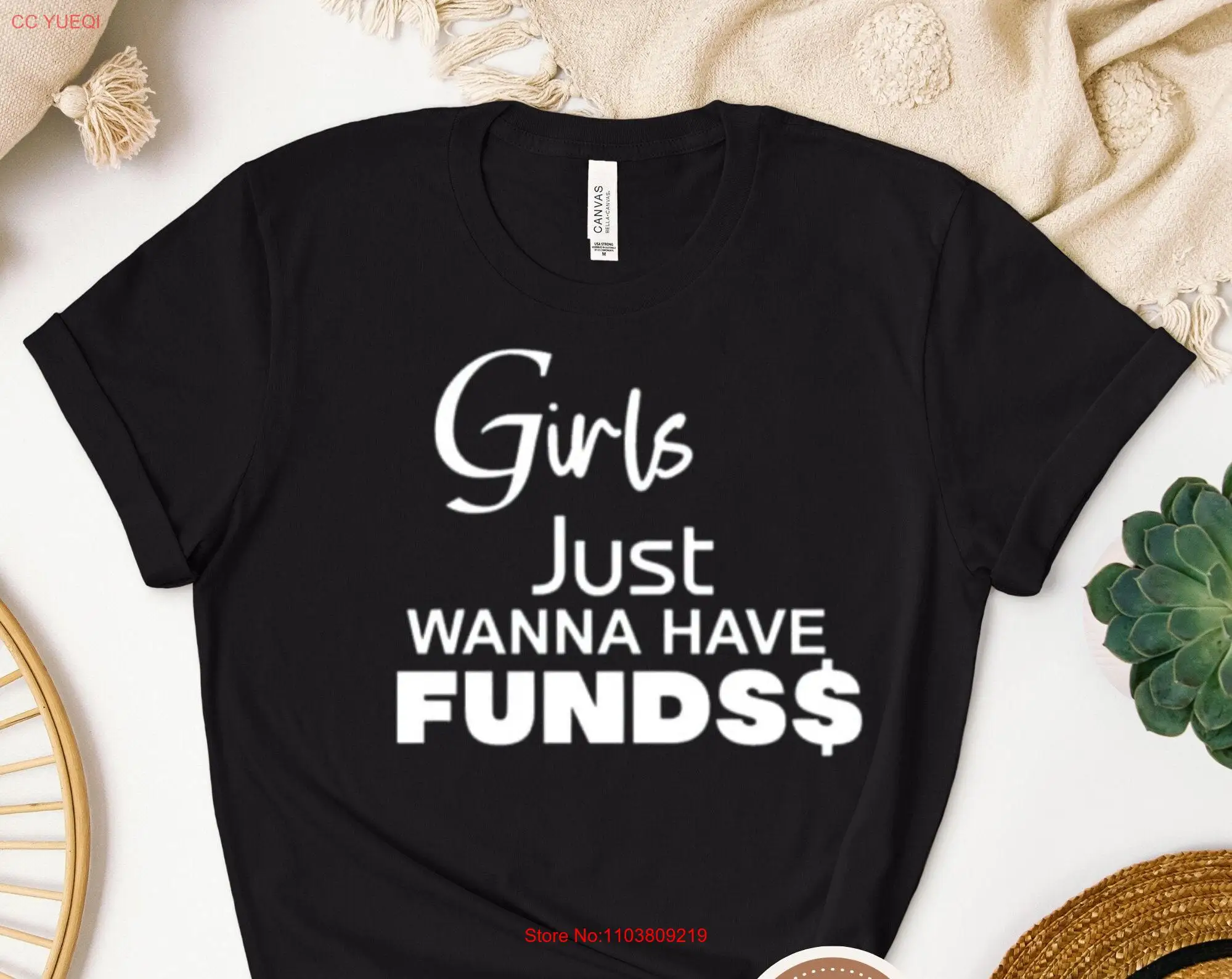 Футболка Girls Just Wanna Have Funds Girl Power EmpowermenT с длинными или короткими рукавами