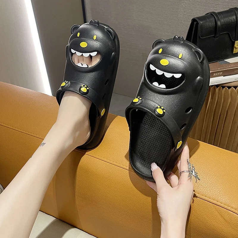 summer beach indoor cloud cartoon bear cute Kawaii female slide antypoślizgowe dezodorantowe sandały śmieszne klapki japonki na zewnątrz miękka