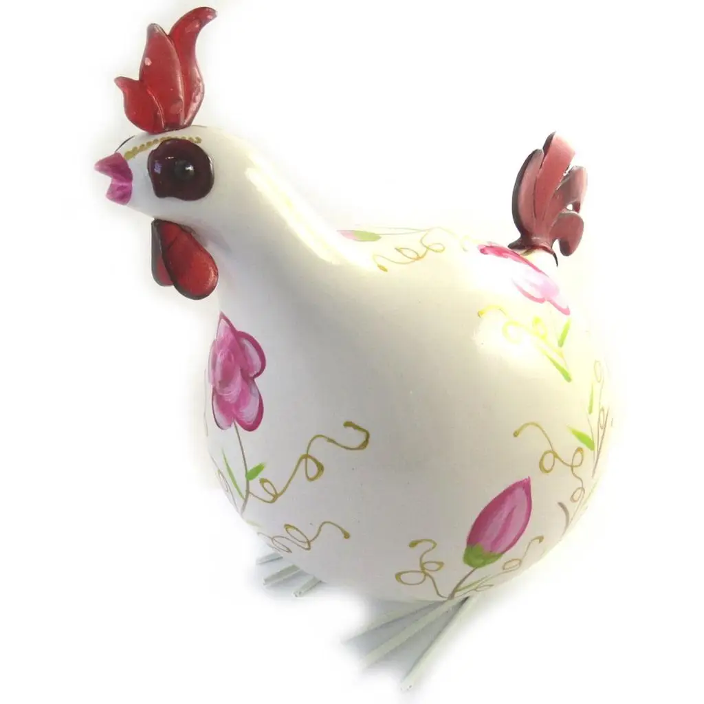 

Les craft De Lily [M9052] - Pink Ivory 'Coq Cocorico' Figurine - 30 Cm