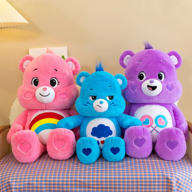 Фото MINISO Радужный медведь, плюшевые игрушки, милые медведи для ухода, плюшевые игрушки, мягкие куклы, домашний декор, плюшевый мишка, плюшевые подушки для сна, подарок другу №1