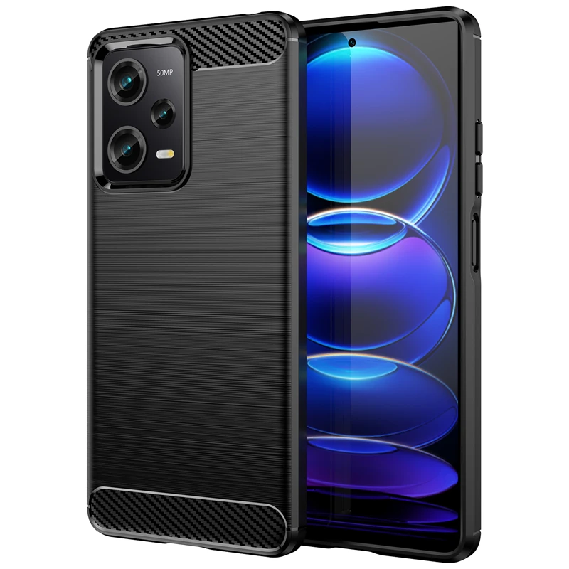 

For Poco X5 Case Soft Silicone Brushed Texture Rugged Armor TPU Cover Phone Case For Xiaomi Poco X5 Pro 5G