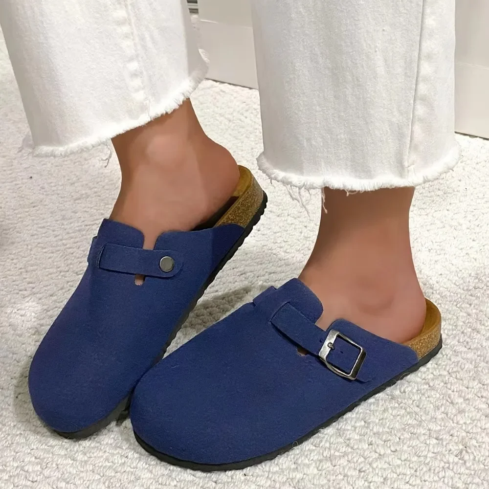 Сандалии clásicas de corcho para mujer zuecos gamuza suave con soporte ARCO toboganes playa a la moda el hogar